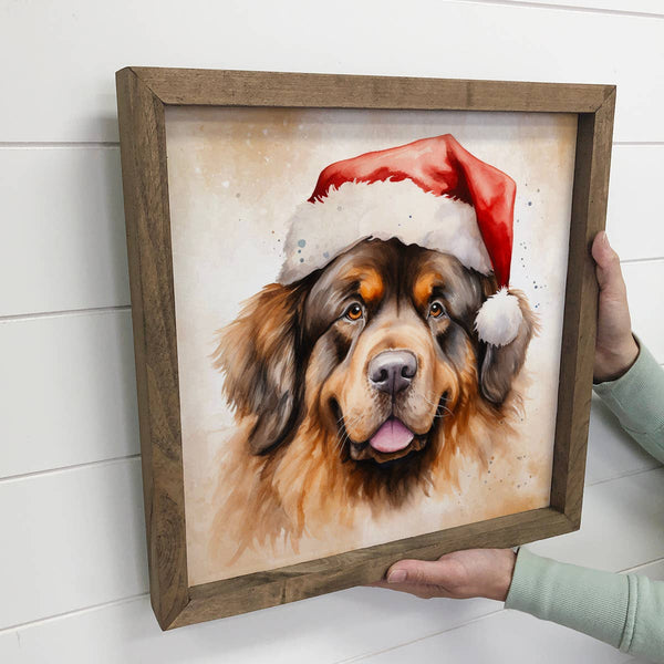 Long Haired Rottweiler Santa Hat - Cute Holiday Animal Decor