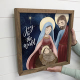 Joy to the World Baby Jesus - Scripture Holiday Canvas Art