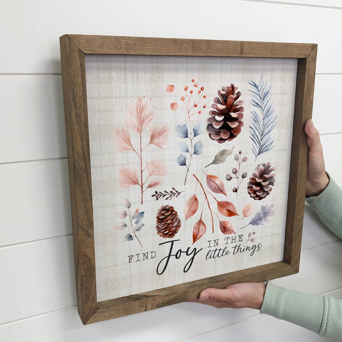 Find Joy in Little Things - Fall Nature Canvas Wall Art