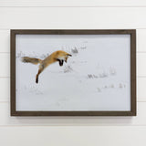 Hunting Fox I - Framed Wildlife Photograph - Cabin Wall Art