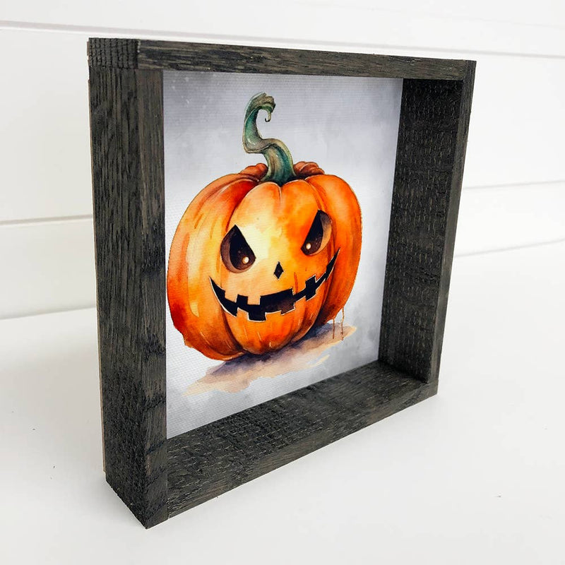 Scary Pumpkin - Cute Pumpkin Wall Art - Halloween Pumpkin