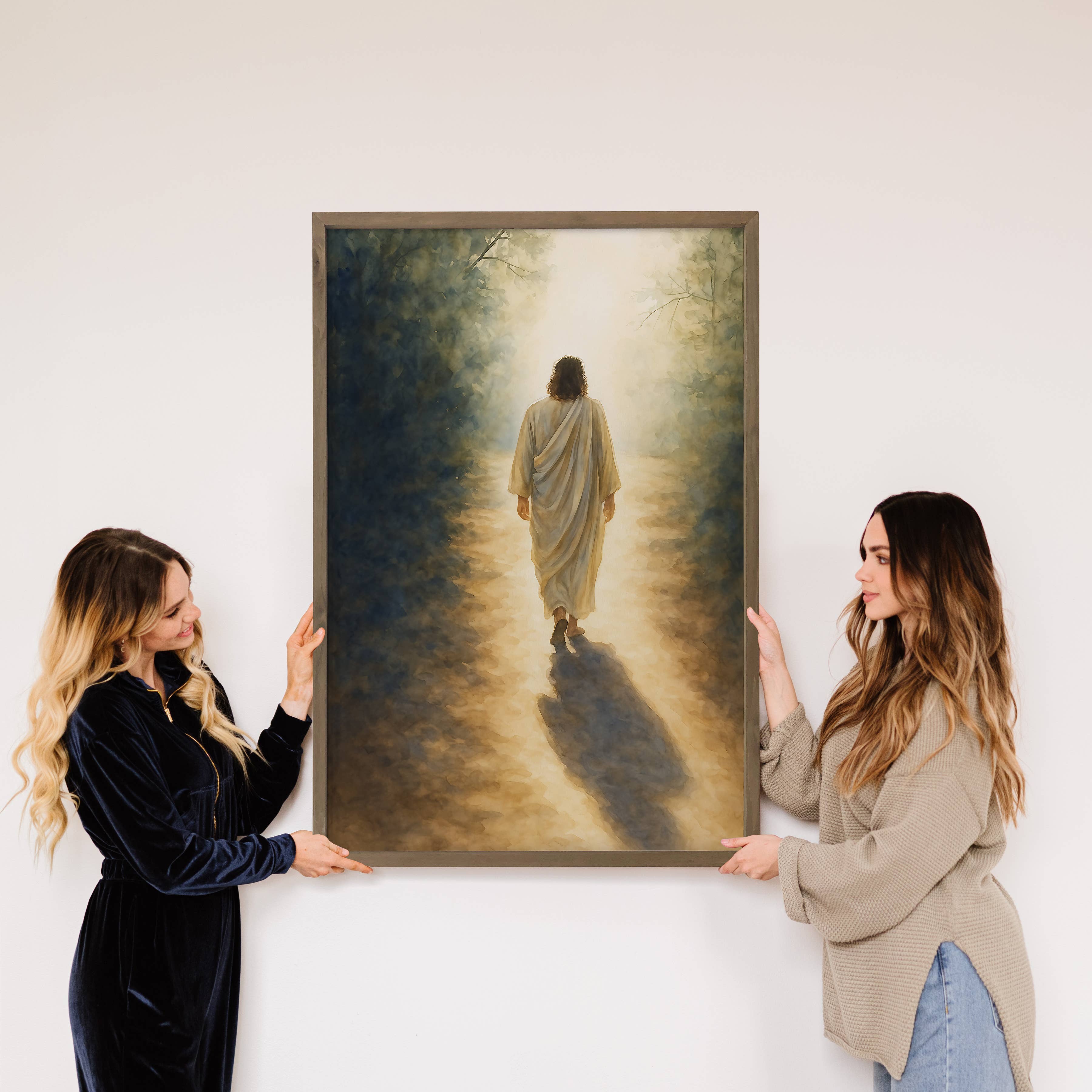 Jesus Christ Path - Jesus Canvas Art - Wood Framed Wall Art