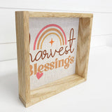 Harvest Blessings Boho - Cute Word Sign Canvas Art