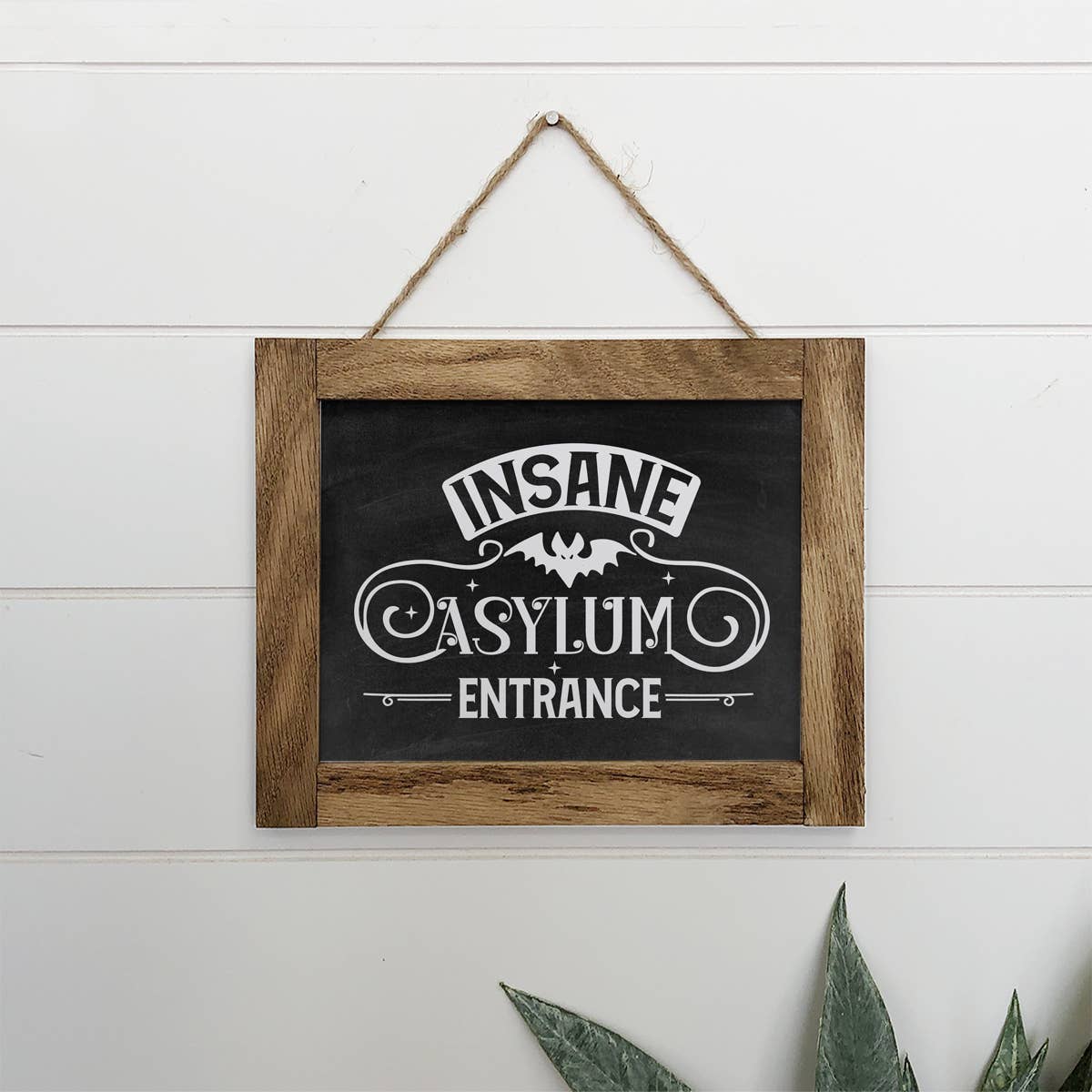 Insane Asylum Entrance Sign for Halloween - Home Decor Art