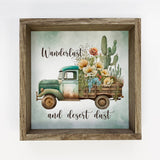 Wanderlust and Desert Dust - Vintage Truck Canvas Art