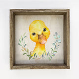 Small Canvas Baby Farm Duck Watercolor Décor