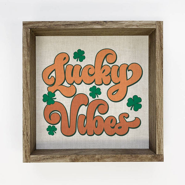 St. Patrick's Lucky Vibes - St Patrick's Day Canvas Art