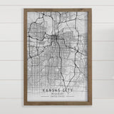 Kansas City Map - Customize Your City - Framed Hometown Map