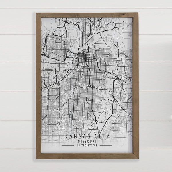 Kansas City Map - Customize Your City - Framed Hometown Map