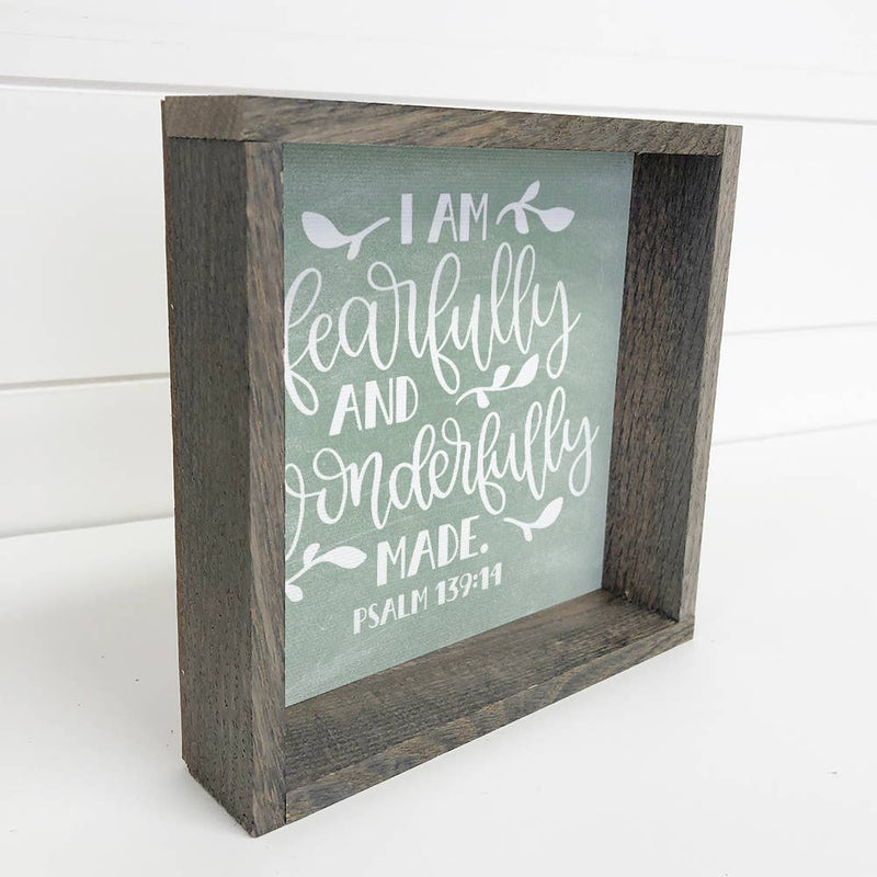 I am Fearfully and Wonderfully Made Wall Art - Scripture Art