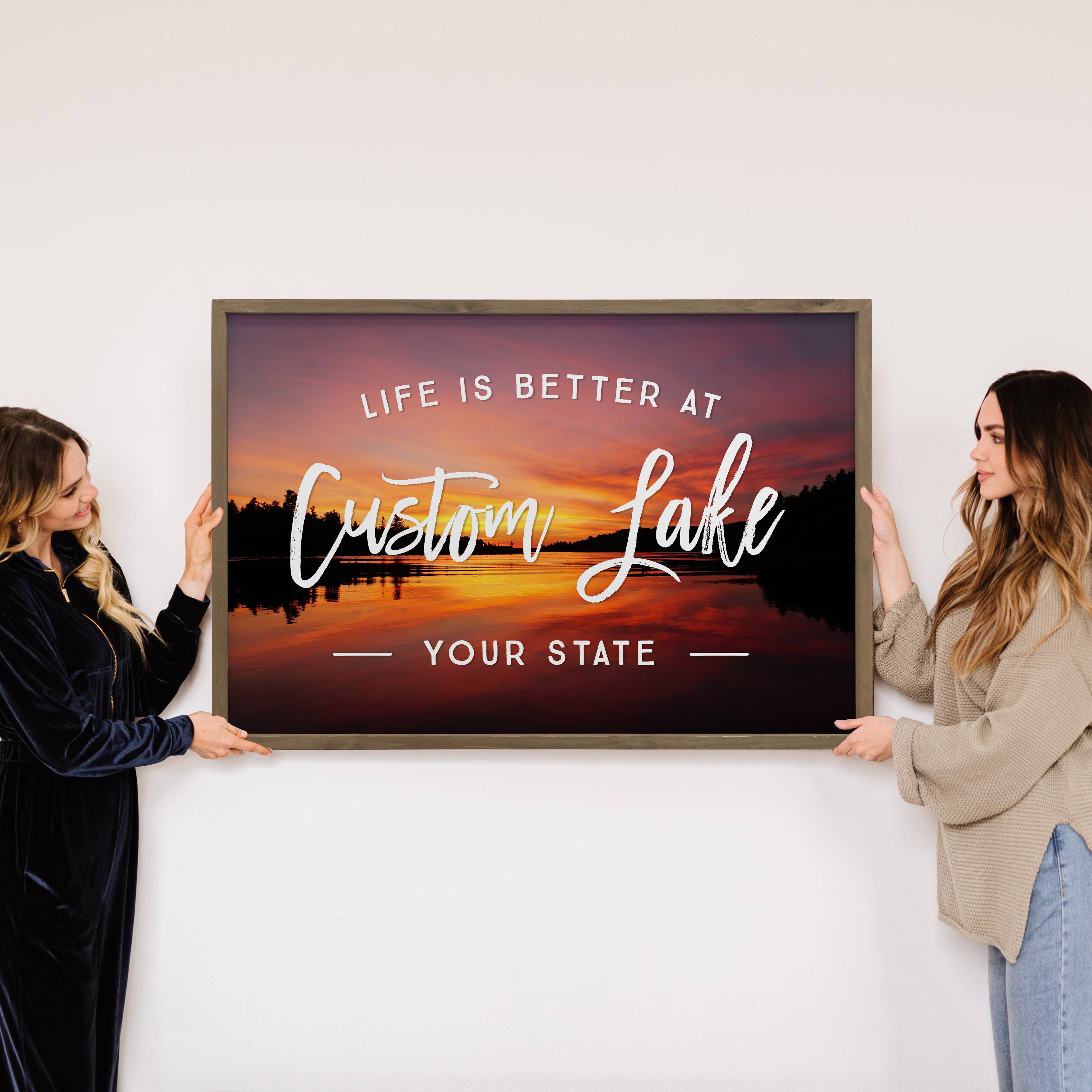 Life is Better at Custom Lake Photo - Custom Canvas Art