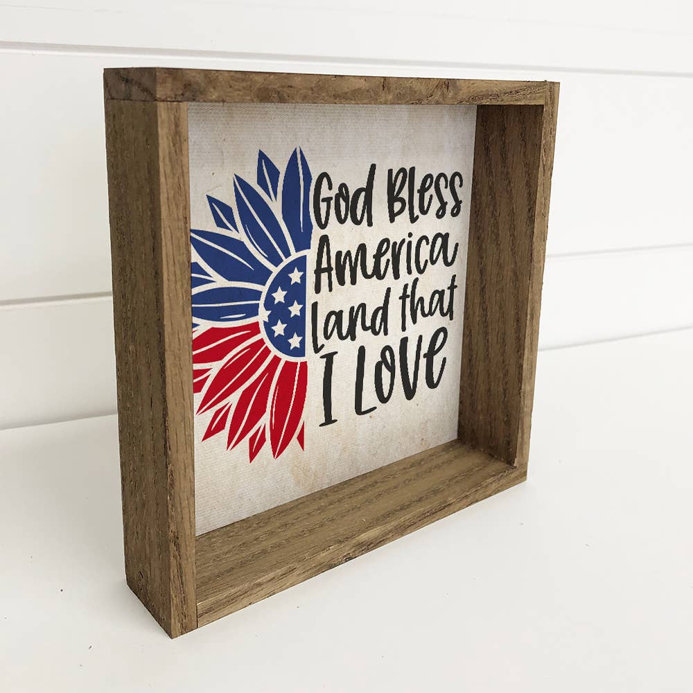 God Bless American Sunflower - Patriotic Sunflower