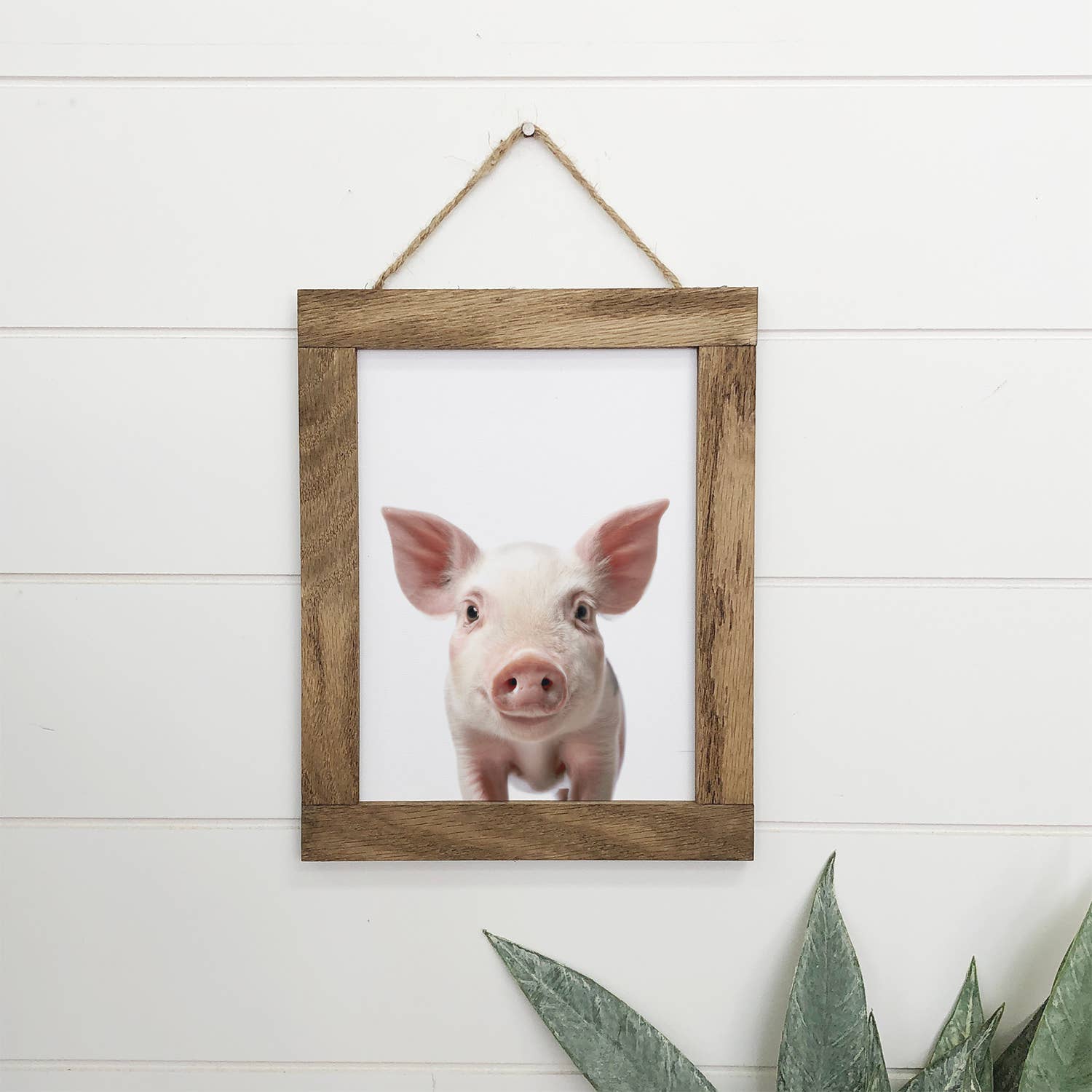 Baby Pig Wood Farmhouse Sign Cute Animal Wall Art