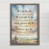 Lord's Face Shine Scripture - Scripture Canvas Art - Framed