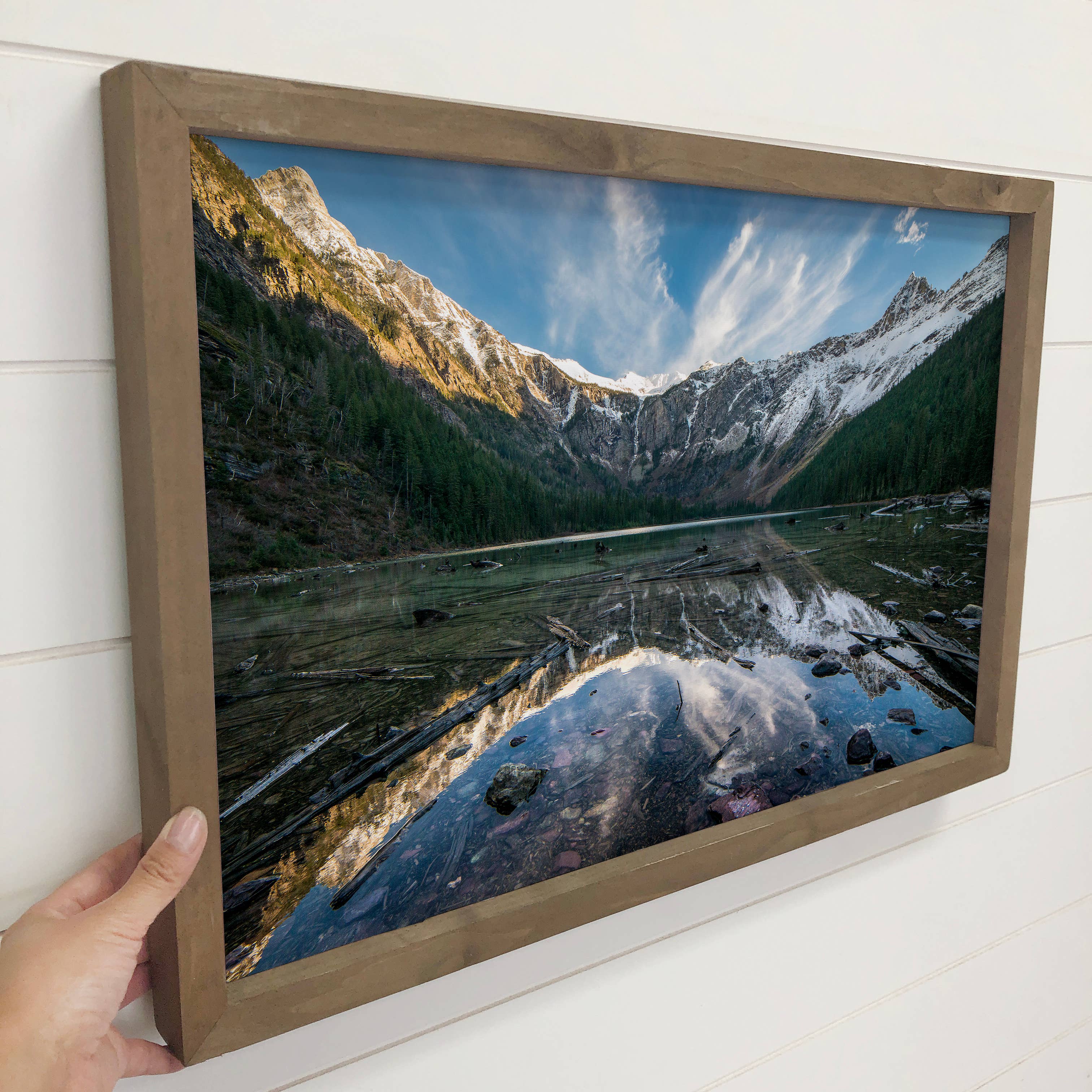 Avalanche Lake - Framed Nature Photograph - Cabin Wall Art