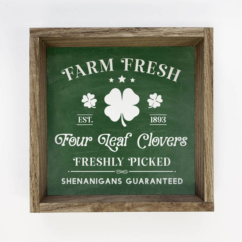 Farm Fresh Four Leaf Clovers Wall Art - St. Patrick's Decor