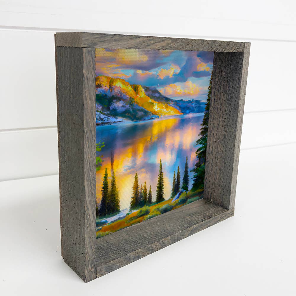 Bear Lake Idaho Utah Painting Utah Based Small Souvenir Sign