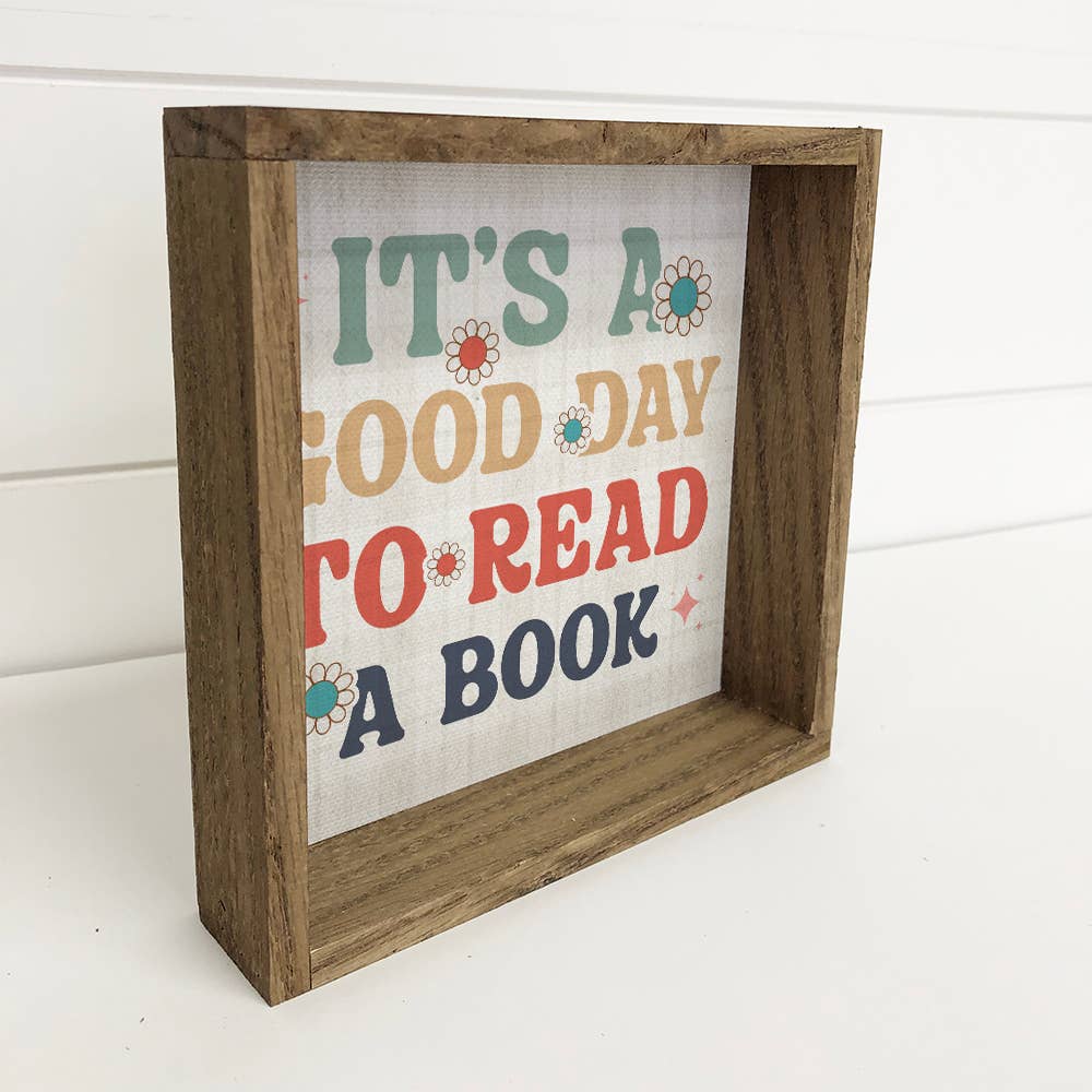 It's a Good Day to Read a Book - Book Word Art - Framed Art