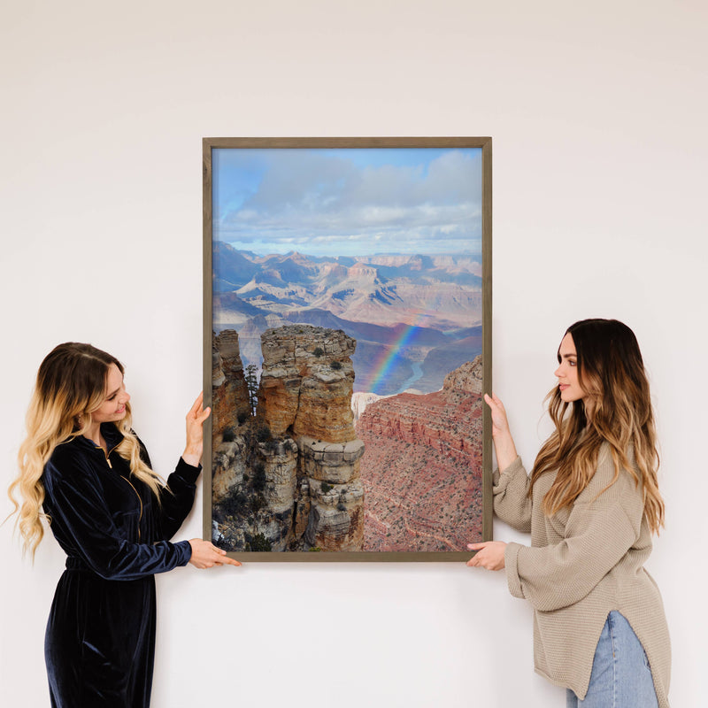 Grand Canyon Rainbow - Framed Nature Wall Art - Living Room