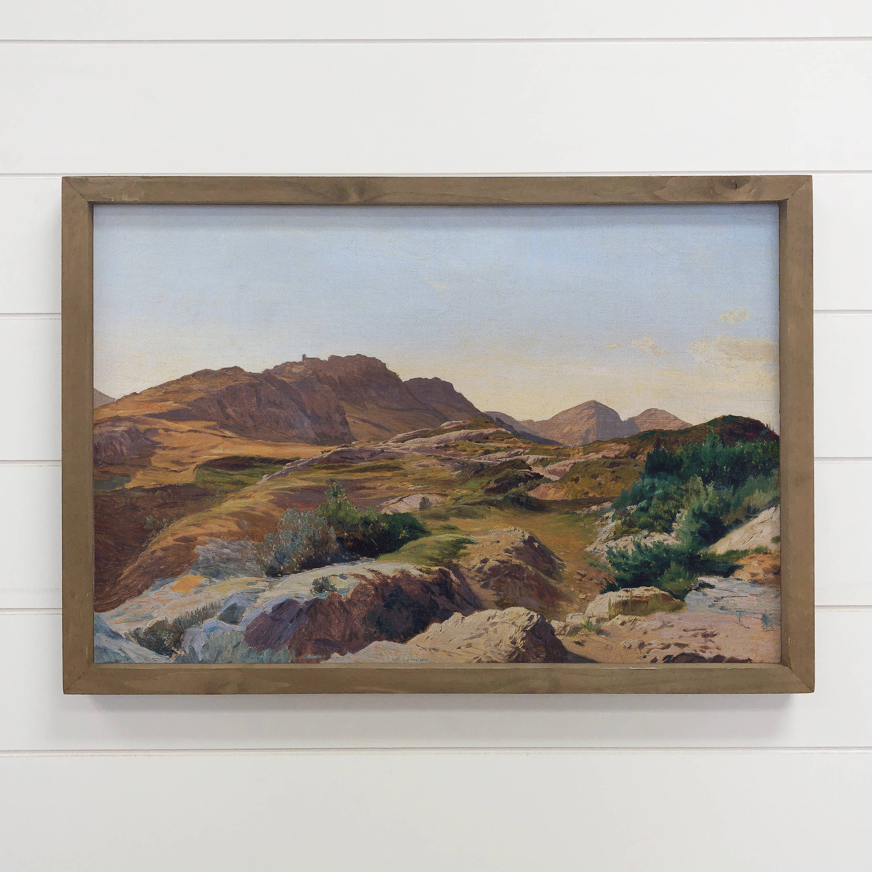 Green Edge Mountain Land - Mountain Landscape - Wood Framed