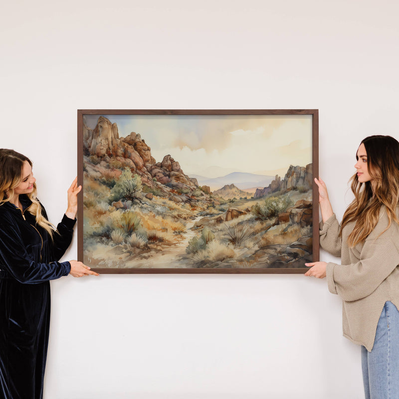 Colorado Mountainside Watercolor - Mountain Landscape Canvas