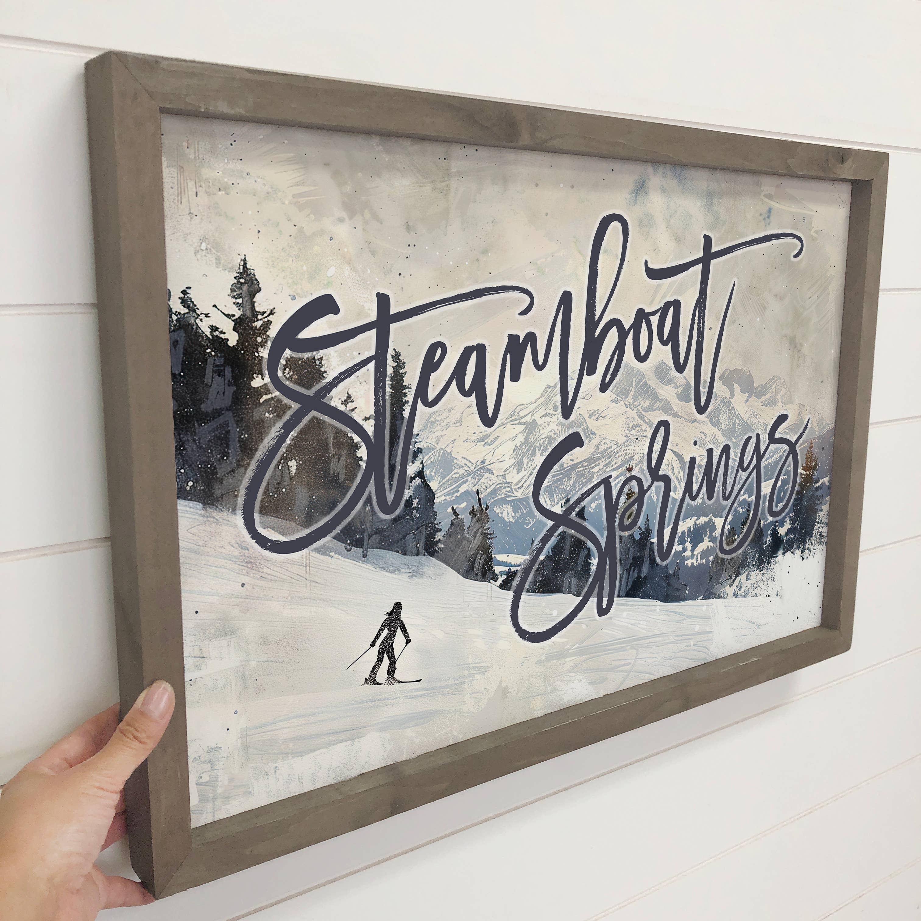 Custom Ski Slope Location - Mountain Lodge Canvas Art