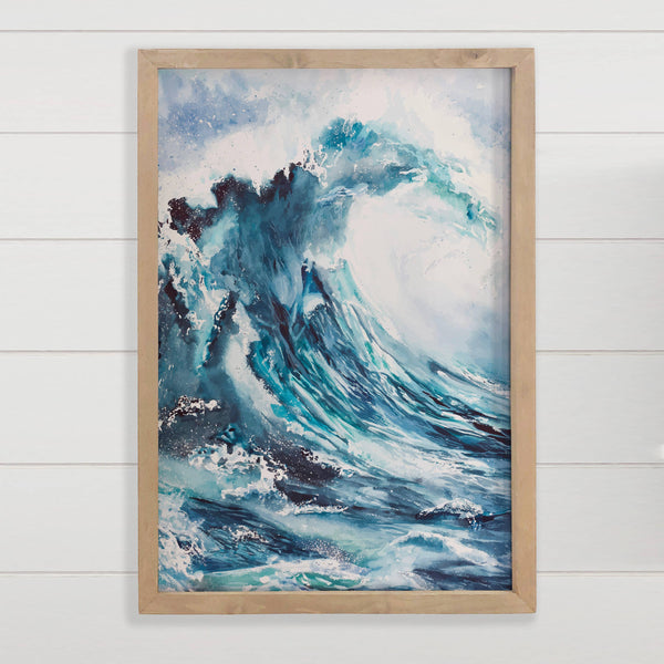 Huge Wave - Large Canvas Art Framed - Beach House Wall Art