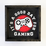 Gamer Kids- Good Day for Gaming Red- Cute Boys Room Decor