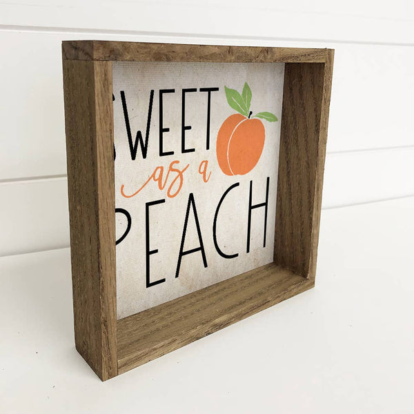 Sweet As A Peach - Cute Word Sign - Peach Wall Art