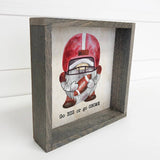 Red Football Gnome Go Big or Go "Gnome" Small Canvas Sign