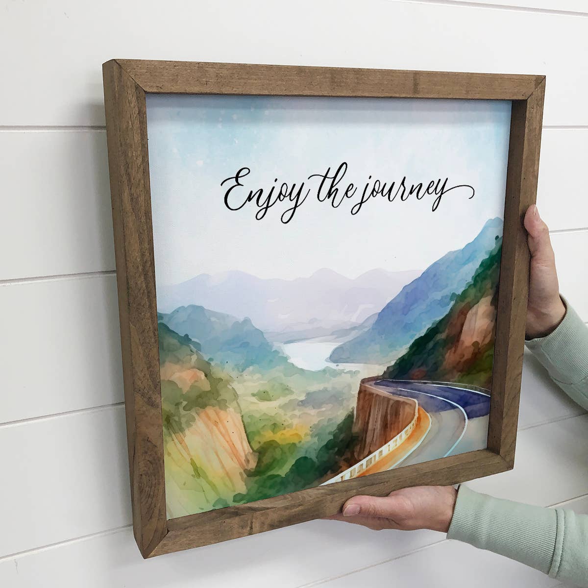 Enjoy the Journey - Framed Nature Wall Art - Cabin Wall Art