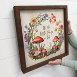 It's The Little Things Mushroom - Spring Flower Painting