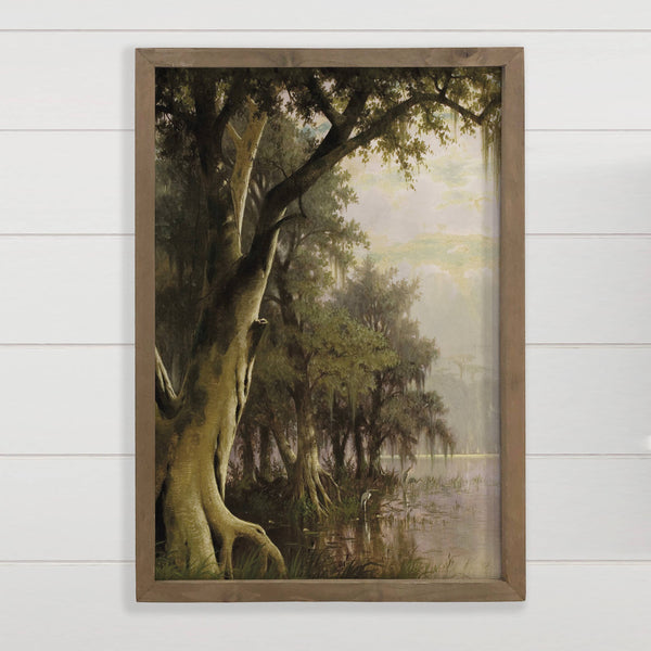 Florida Lowlands - Framed Nature Canvas Art - Large Wall Art