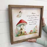 Cottage Mushroom Where My Heart Resides - Mushroom Wall Art