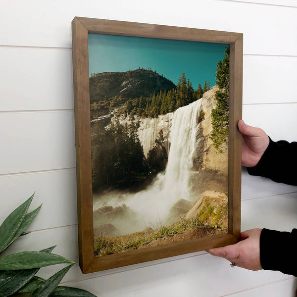 Yosemite Falls - Framed Nature Photograph - Mountain Cabin