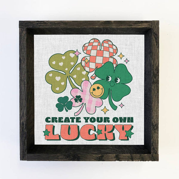 Retro Create Your Own Lucky - St Patrick's Day Word Art