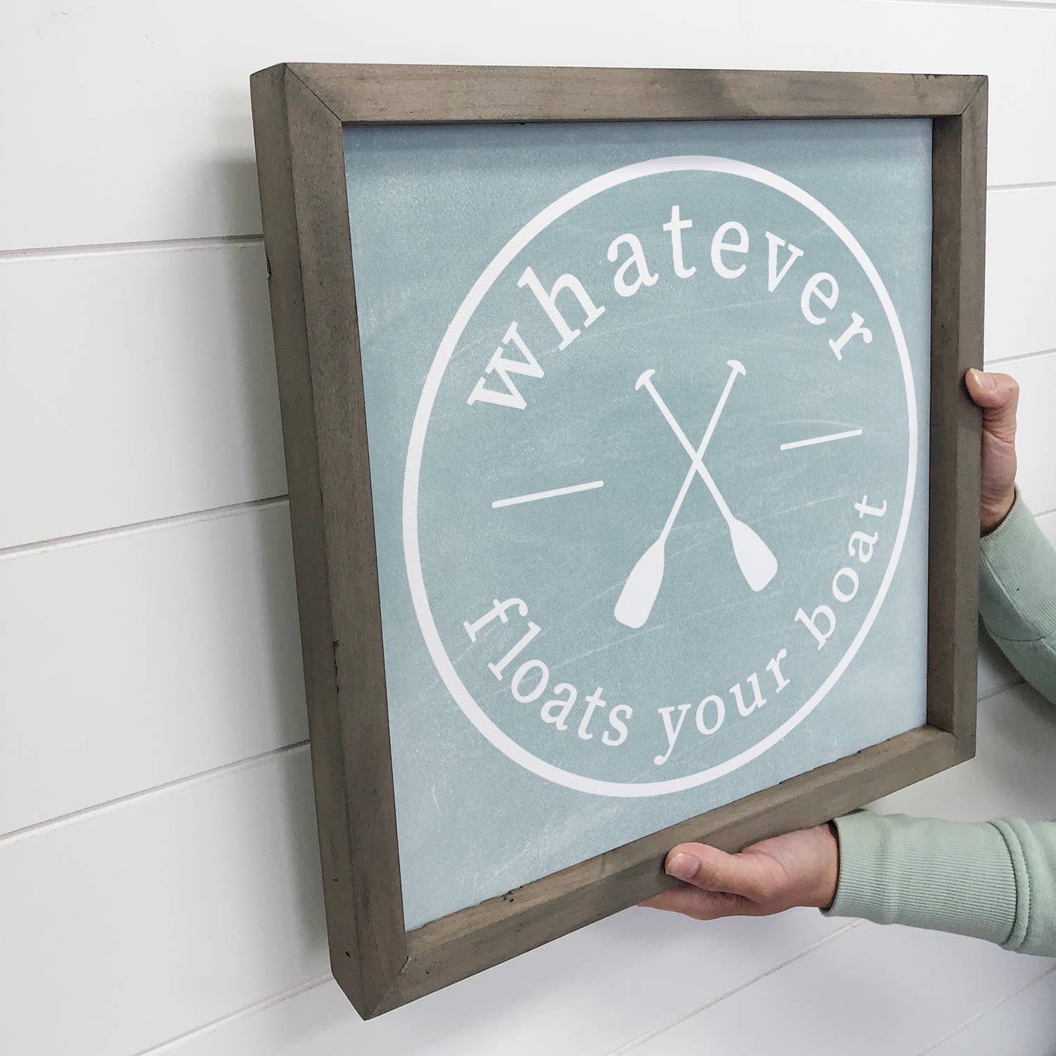 Whatever Floats Your Boat - Cute Boat Sign with Frame