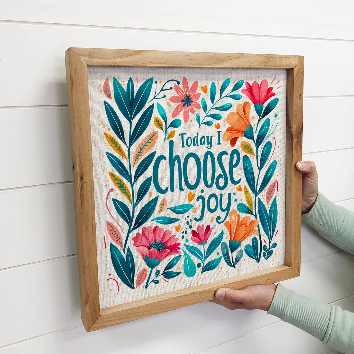 Today I Choose Joy Inspirational Flowers - Flower Word Art