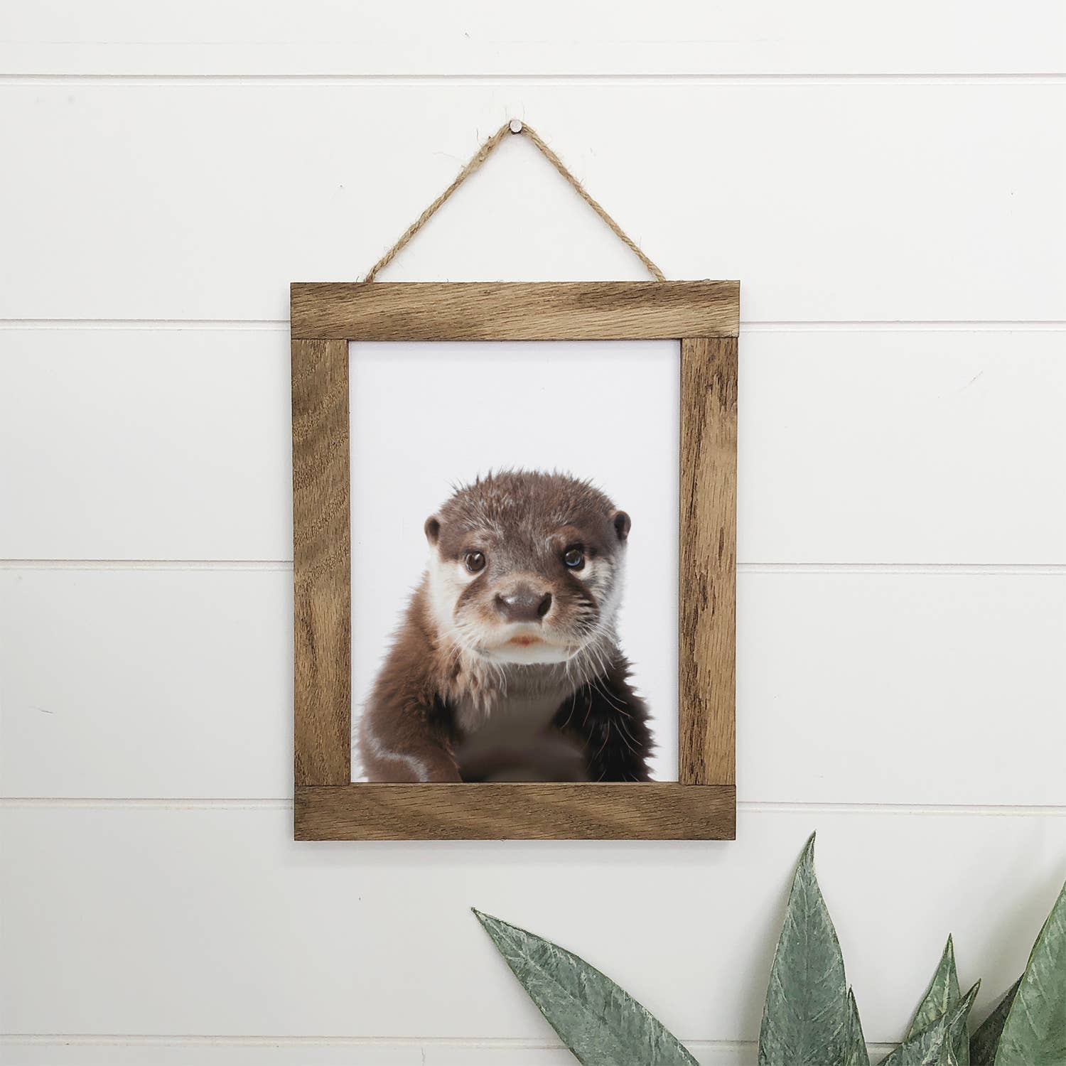Baby Otter Wood Sign Cute Animal Wall Art