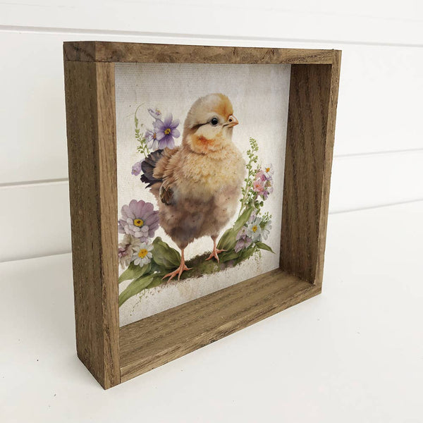 Vintage Chick Flowers - Spring Time Chick Canvas Art