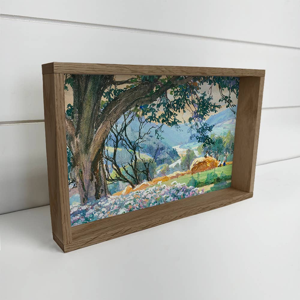 Summer Harvest - Nature Landscape Canvas Art - Wood Framed