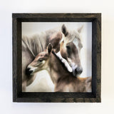 Farmhouse Horse Sign - Mama Horse and Baby Foal Mother's Day