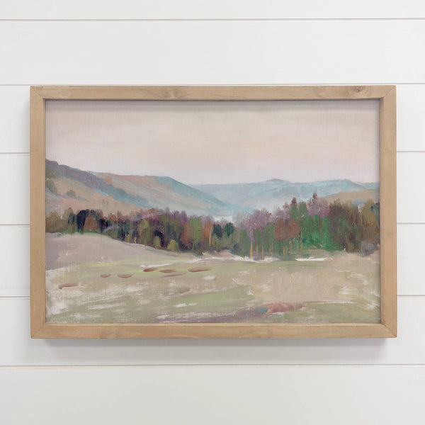 Highland Landscape - Large Canvas Art Framed - Farmhouse Art