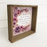 Dear Mom Purple Flowers Wall Art - Mothers Day Canvas Art