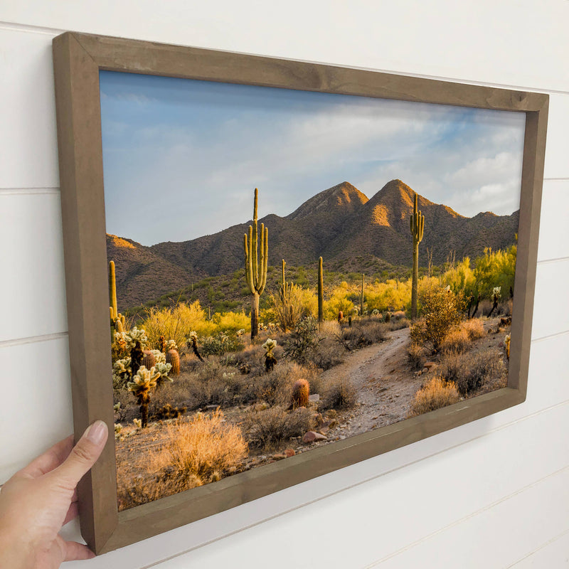 Arizona Desert - Framed Nature Photograph - Canvas Wall Art