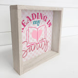 Reading is My Sanity - Book Lovers Canvas Art - Wood Framed