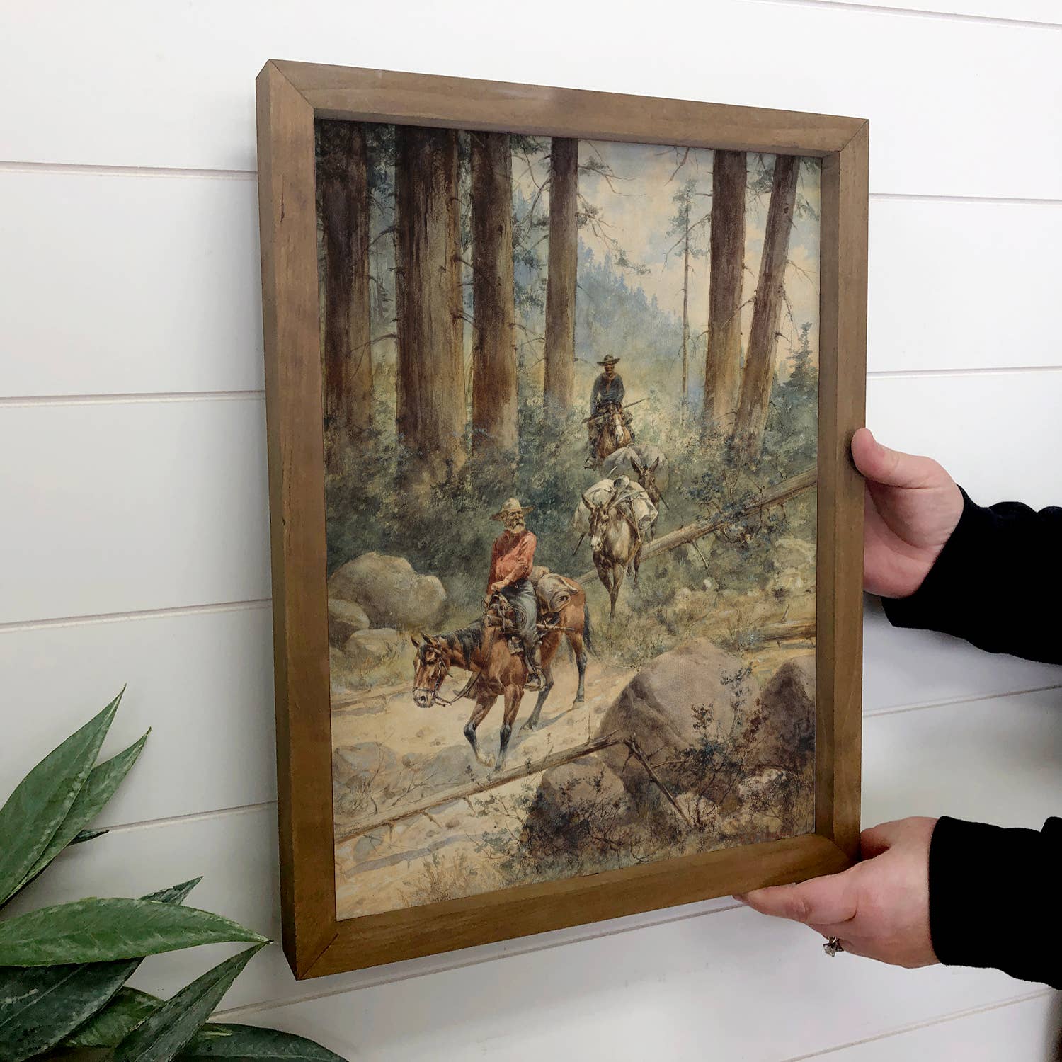 Explorers on Horses - Horses Canvas Art - Wood Framed Art