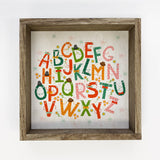 Colorful Alphabet Art- Fun Nursery Wall Decor- Small Sign