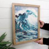 Huge Wave - Large Canvas Art Framed - Beach House Wall Art