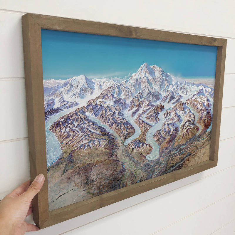 Denali National Park - Mountain Canvas Art - Wood Framed Art